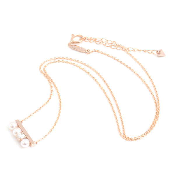 Tasaki Diamond Necklace 750PG Pink Gold