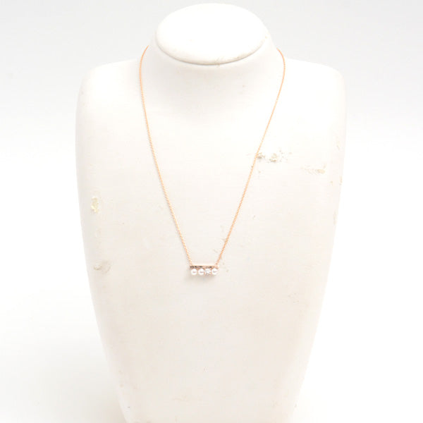 Tasaki Diamond Necklace 750PG Pink Gold