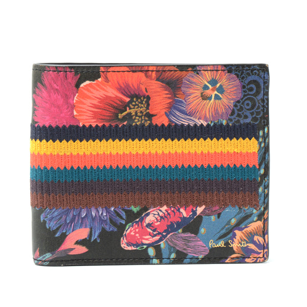 Paul Smith Hawaiian Print Leather Bifold Wallet