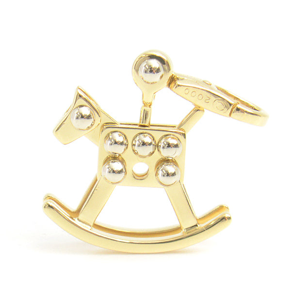 Cartier 750YG×WG Yellow Gold Rocking Horse Charm Pendant in Great Condition