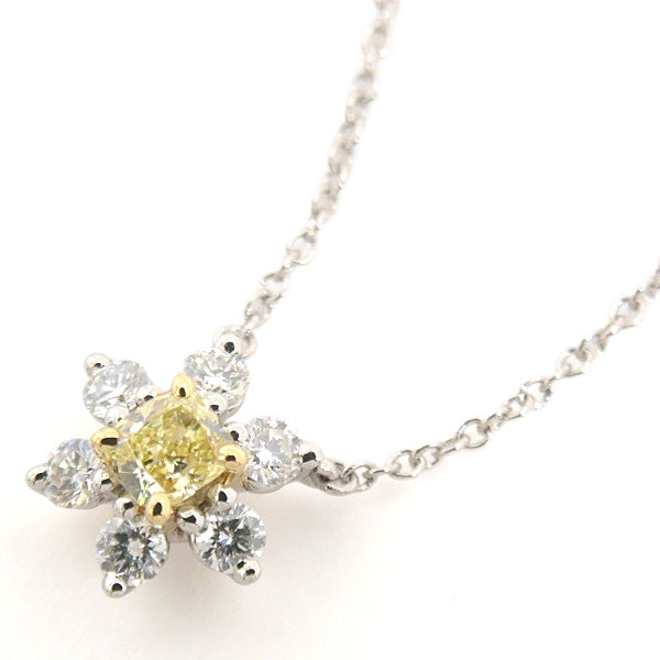 Tiffany & Co PT950 Yellow Diamond Buttercup Necklace in Great Condition