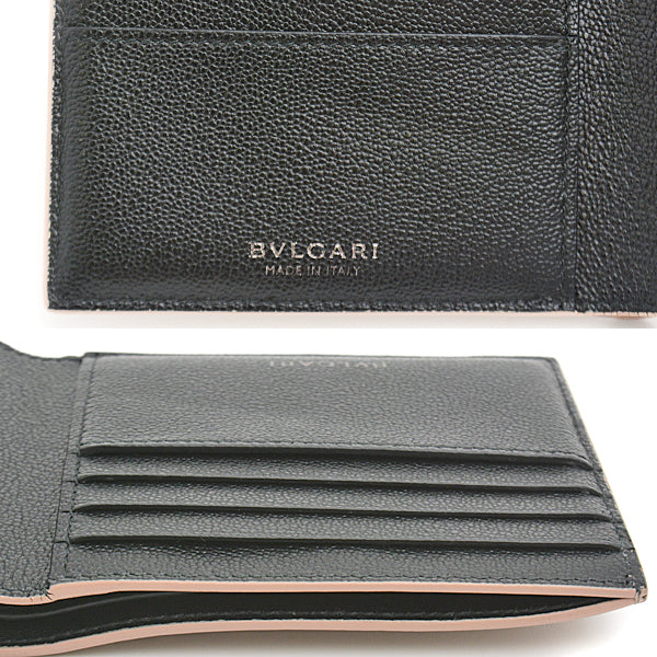 Bvlgari Men's Bifold Wallet Beige Brown Black 291777 in Great Condition