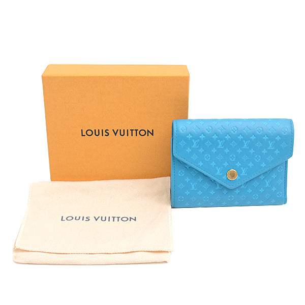 Louis Vuitton Women's Nanogram Calfskin Wallet M82314 in Great Condition