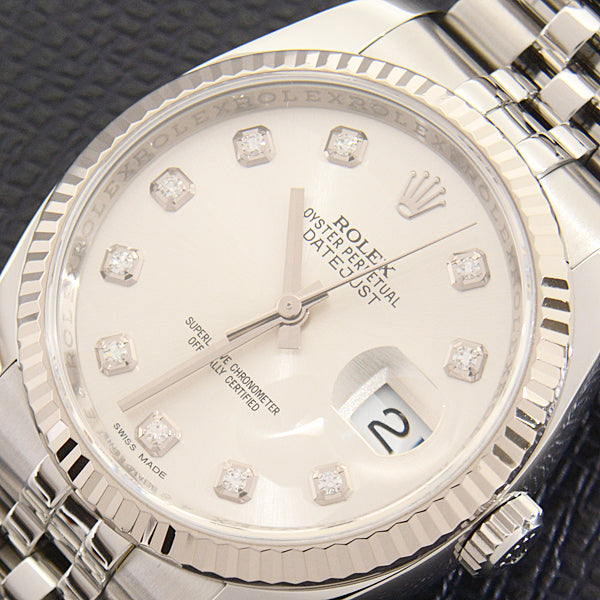 Rolex Datejust Automatic Silver Dial SS×WG 116234G in Great Condition