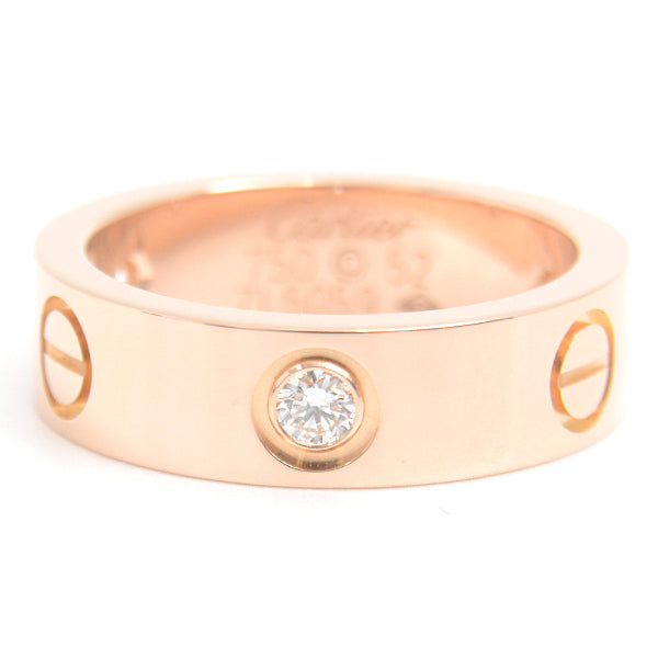 Cartier Love Ring 3P Diamond 750PG Pink Gold in Great Condition