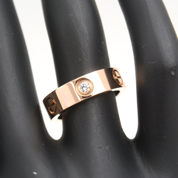 Cartier Love Ring 3P Diamond 750PG Pink Gold in Great Condition