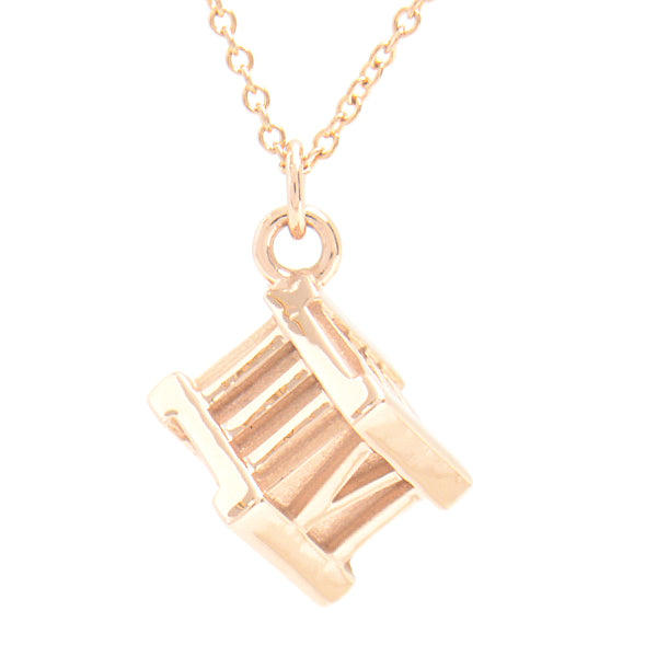 Tiffany & Co Atlas Cube Necklace 750PG Pink Gold