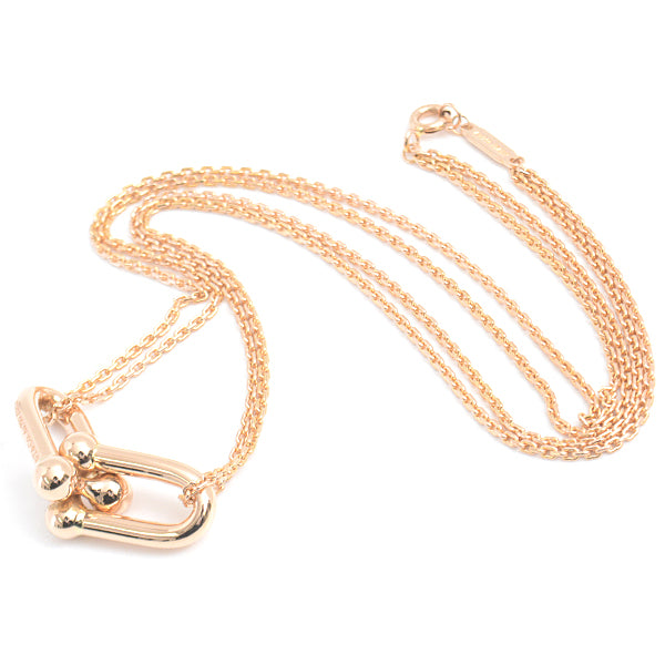 Tiffany & Co Hardware Double Link Large Necklace Pink Gold