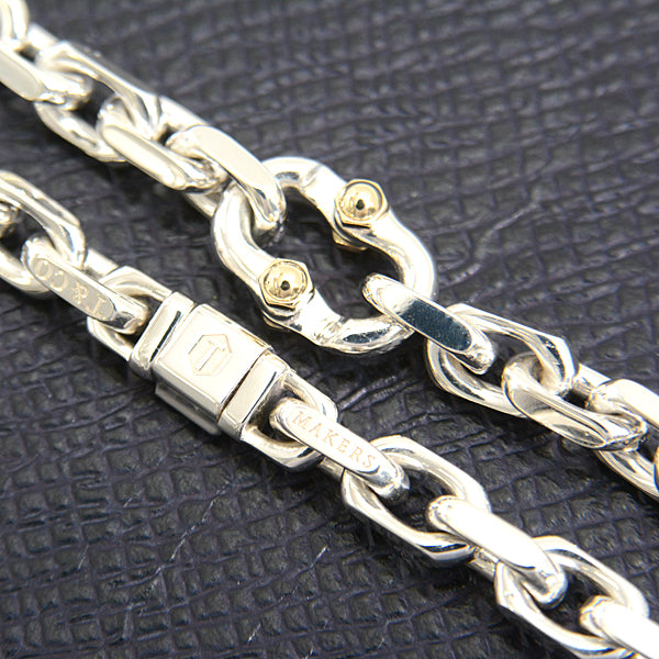 Tiffany & Co Makers Narrow Chain Necklace Silver Gold 24 Inch