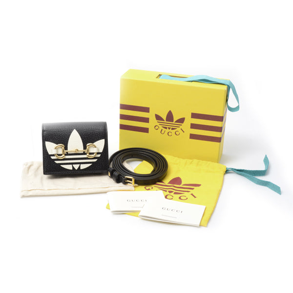 Gucci Leather Shoulder Wallet with Horsebit by GUCCI×adidas