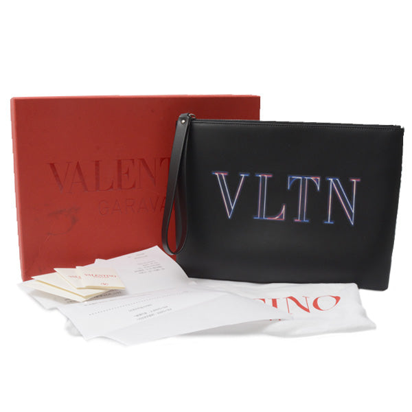 Valentino VLTN Logo Clutch Bag Black in Great Condition