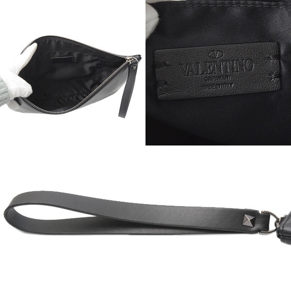 Valentino VLTN Logo Clutch Bag Black in Great Condition