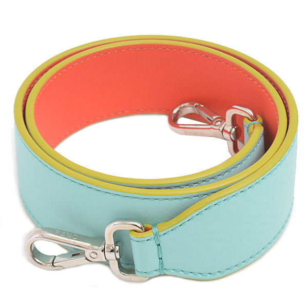 Fendi Leather Strap Light Blue Orange Green