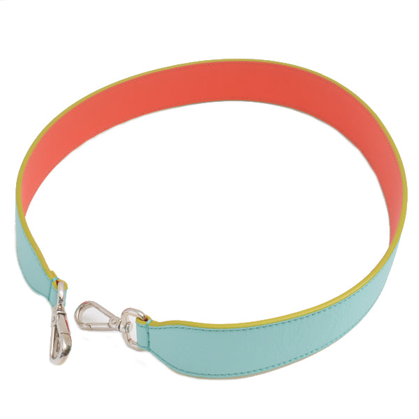 Fendi Leather Strap Light Blue Orange Green