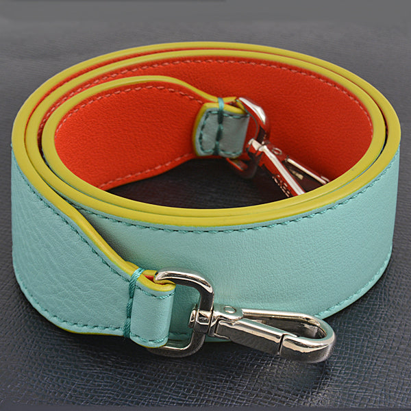 Fendi Leather Strap Light Blue Orange Green