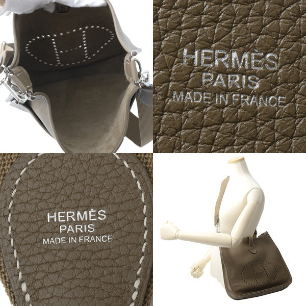 Hermes Evelyne 3 GM Shoulder Bag Etoupe