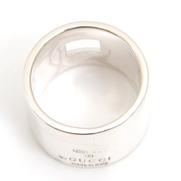 Gucci Silver SV925 Square Design Ring 11.5 in Great Condition