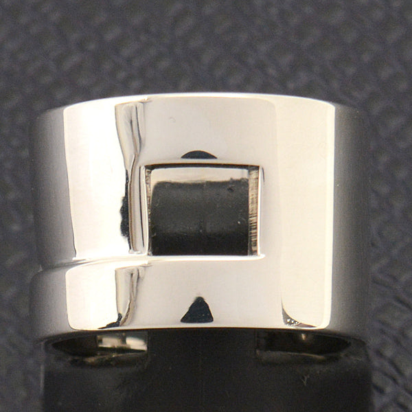 Gucci Silver SV925 Square Design Ring 11.5