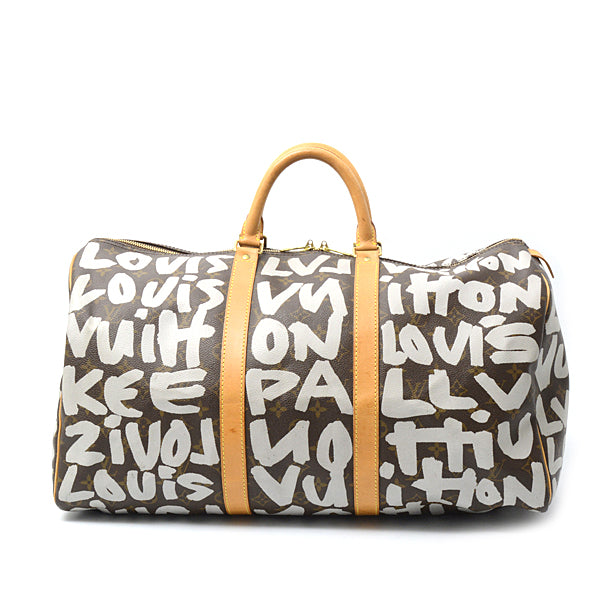 Louis Vuitton Monogram Graffiti Keepall 50 Travel Bag M92197