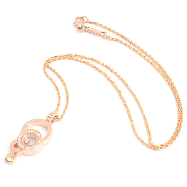 Chopard Happy Diamond Bubble Necklace 750PG Pink Gold