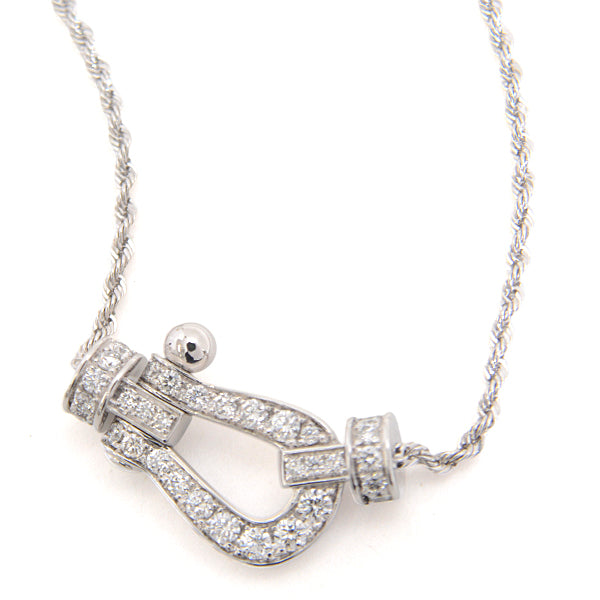 FRED Force 10 Diamond Necklace Medium Model 750WG White Gold