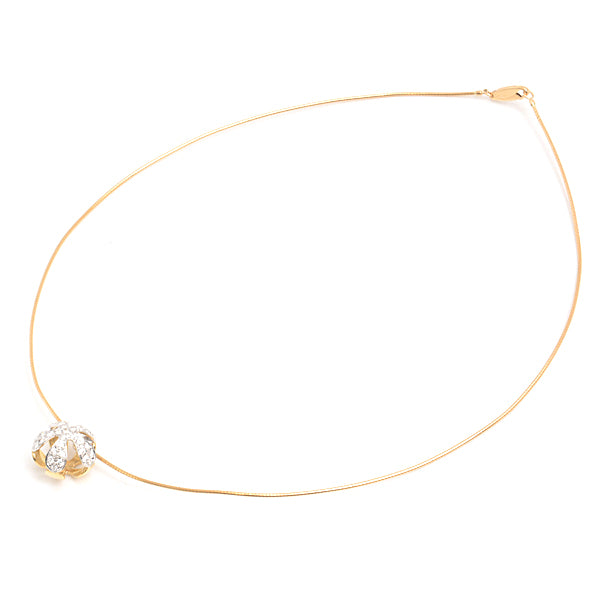 MIKIMOTO K18 Gold Diamond Flower Motif Necklace