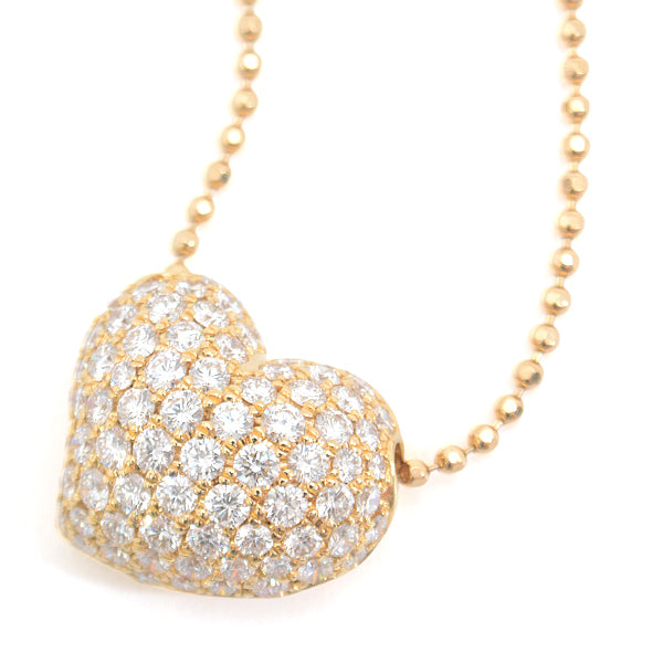 Queen Jewelry Diamond Heart Necklace 750YG