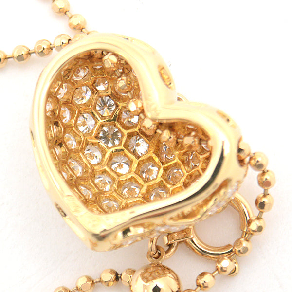 Queen Jewelry Diamond Heart Necklace 750YG