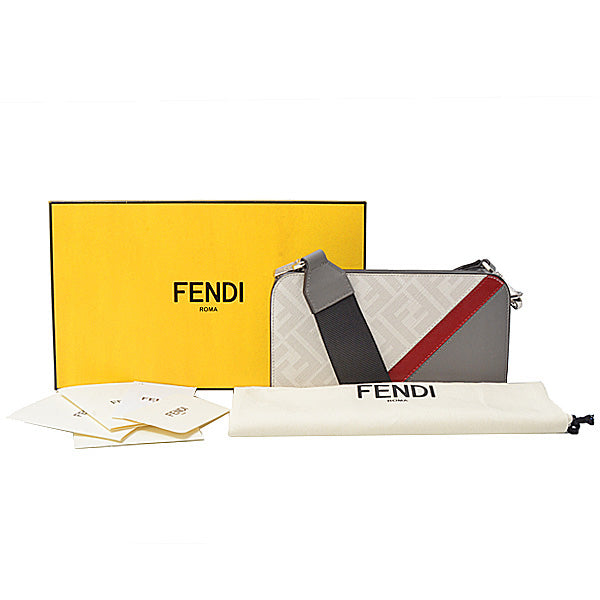 Fendi Zucca Calf Leather Crossbody Bag 7M0346