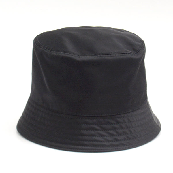 Prada Re-Nylon Logo Plate Bucket Hat Black