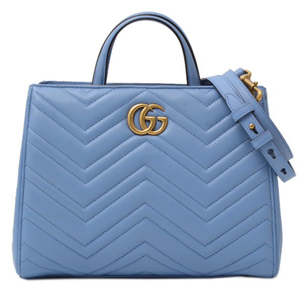 Gucci GG Marmont 2WAY Leather Handbag 448054