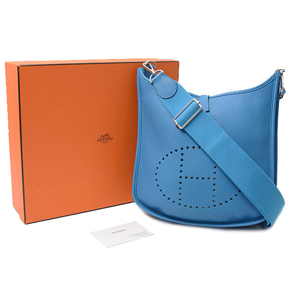 Hermes Evelyne 3 PM Clemence Leather Shoulder Bag