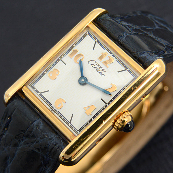 Cartier Must Tank Vermeil SM Quartz Watch 5057001 in Very Good Condition