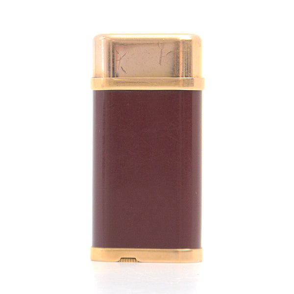 Cartier Godron Gas Lighter Bordeaux Gold in Very Good Condition