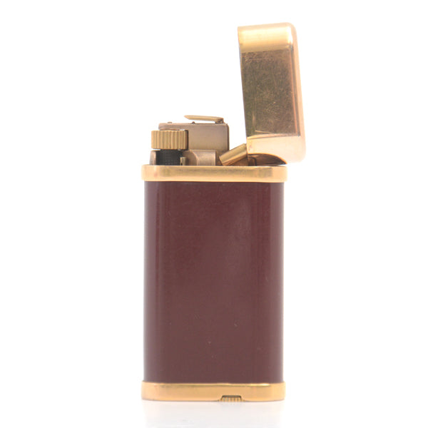 Cartier Godron Gas Lighter Bordeaux Gold in Very Good Condition