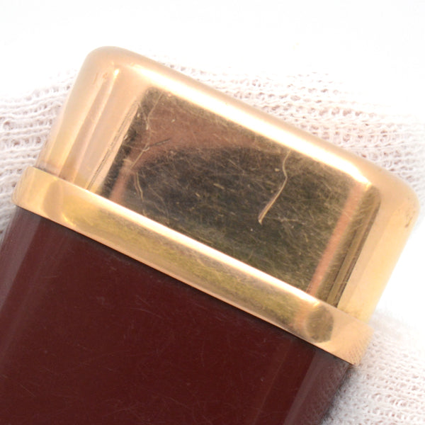 Cartier Godron Gas Lighter Bordeaux Gold in Very Good Condition