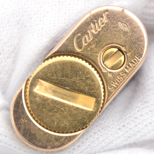 Cartier Godron Gas Lighter Bordeaux Gold in Very Good Condition