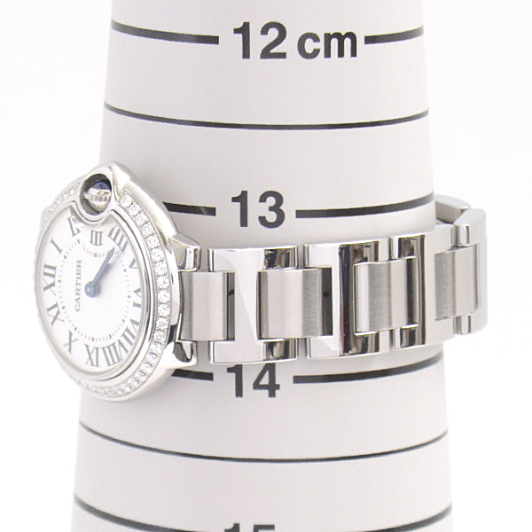 Cartier SS Diamond Quartz Ballon Bleu SM W4BB0015 in Great Condition