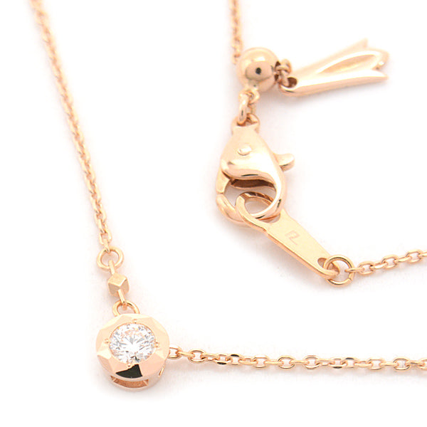 Pola 750PG Diamond Necklace 1P D0.10ct Pink Gold