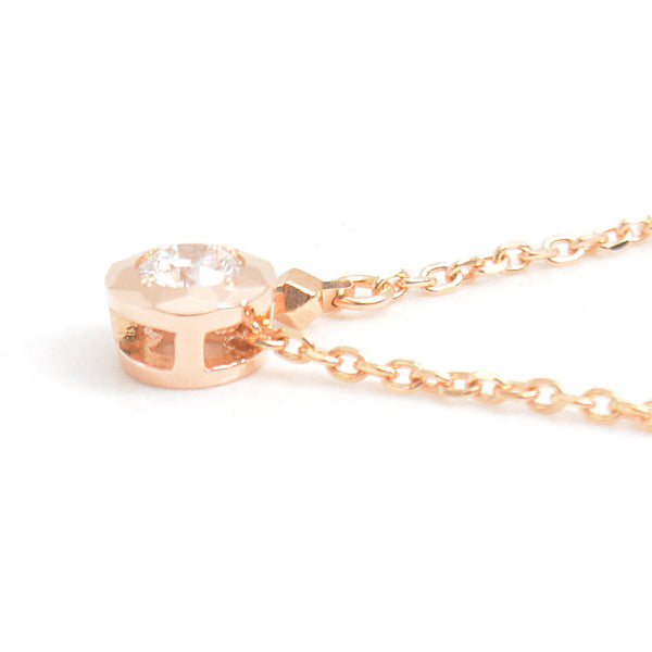 Pola 750PG Diamond Necklace 1P D0.10ct Pink Gold