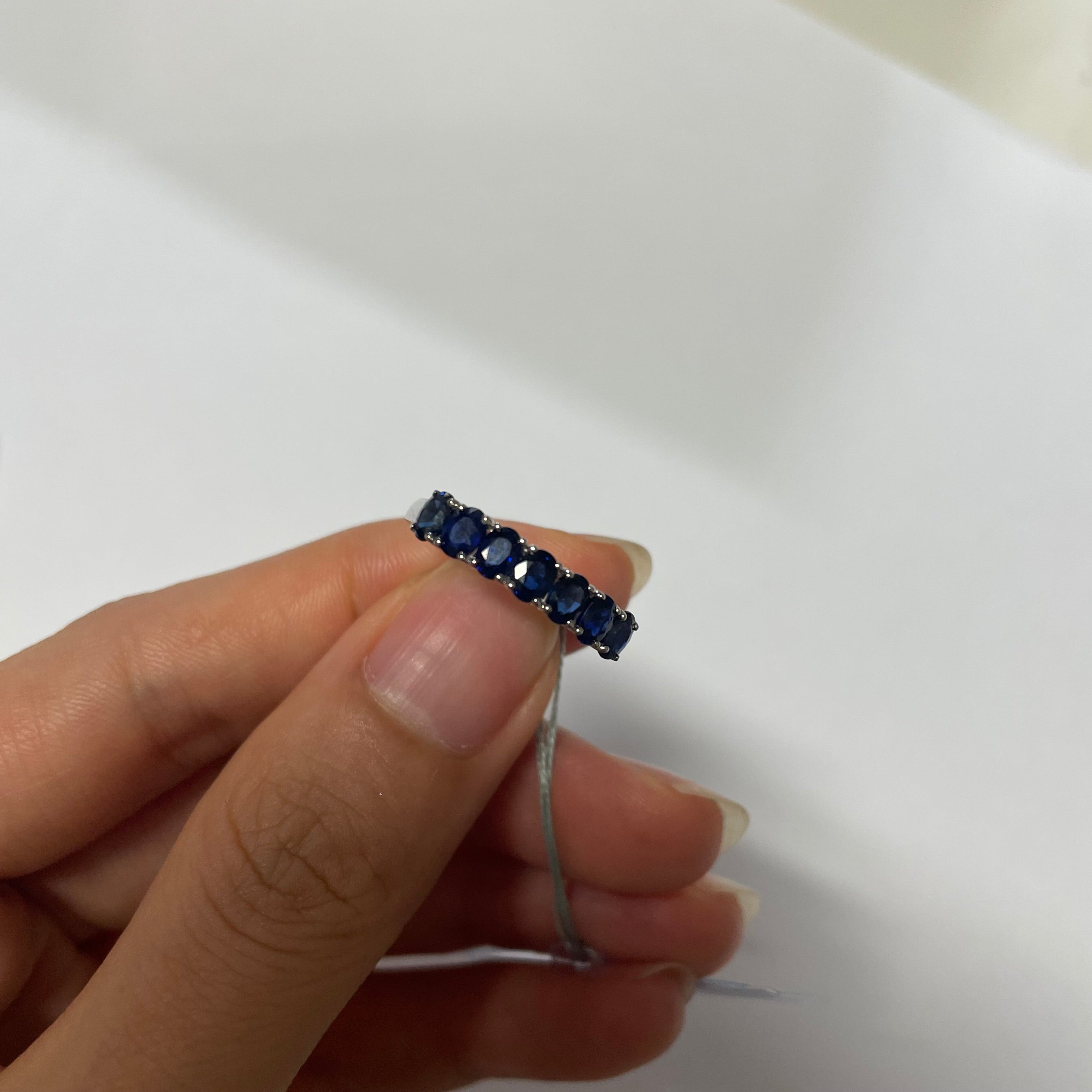 K18WG sapphire ring