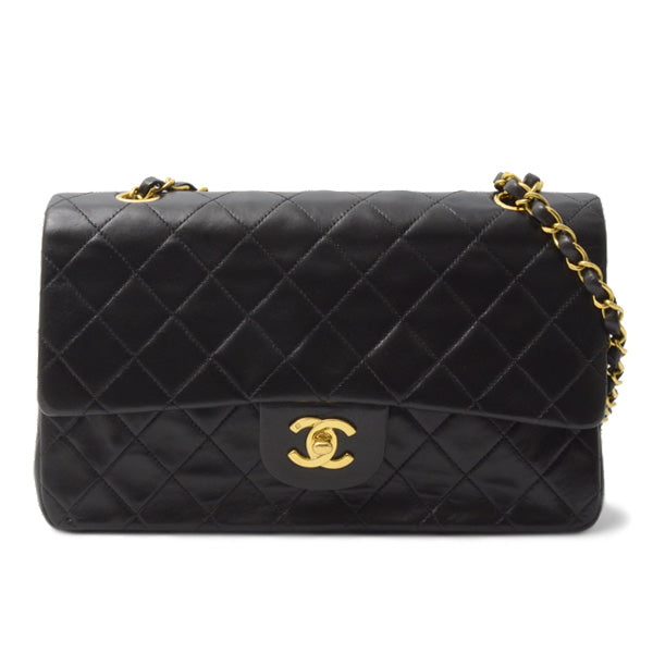 Chanel Lambskin Matelasse Double Flap Chain Shoulder Bag in Very Good Condition