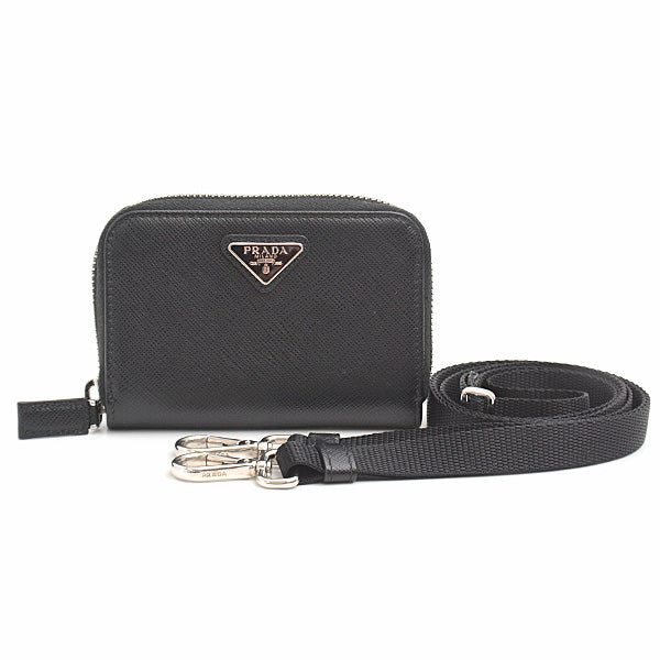 Prada Saffiano Leather Shoulder Card Case 2MR021