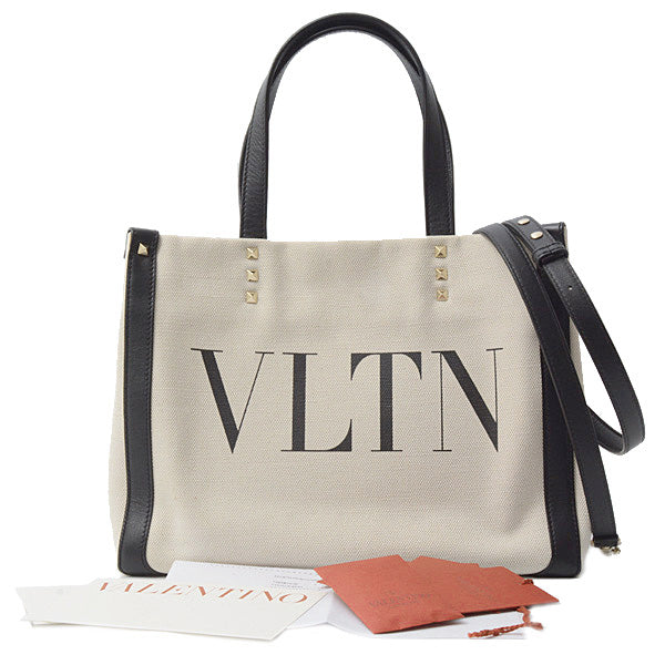 Valentino Garavani 2WAY Tote Bag Off-White in Great Condition