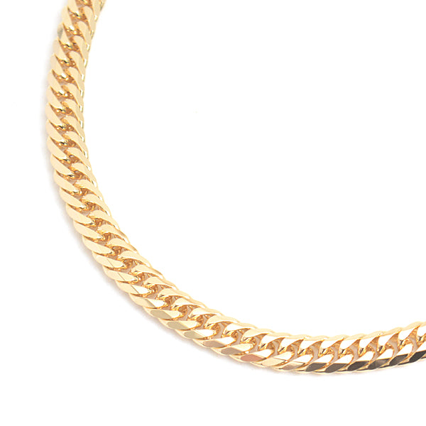 K18 6-Sided Double Chain Bracelet Yellow Gold