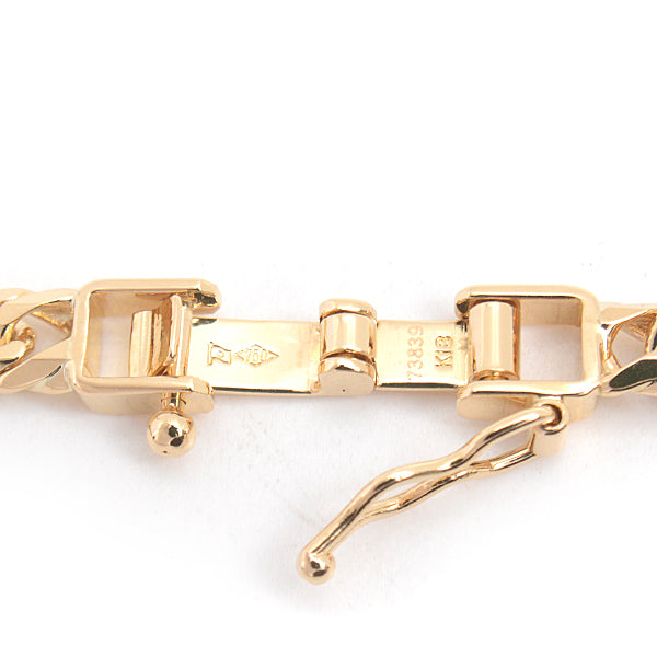 K18 6-Sided Double Chain Bracelet Yellow Gold