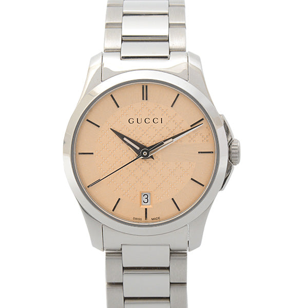 Gucci G-Timeless Quartz Ladies Watch Salmon Pink Dial YA126540 in Pristine Condition