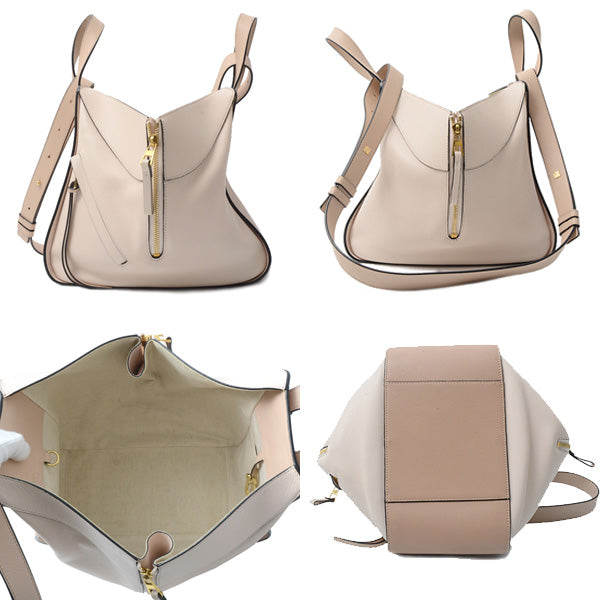 Loewe Hammock 2WAY Shoulder Bag Pink Beige Calfskin