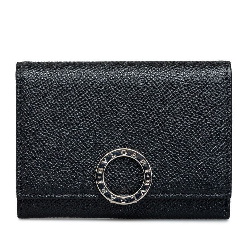 Bvlgari Leather Coin and Card Case Black in Great Condition