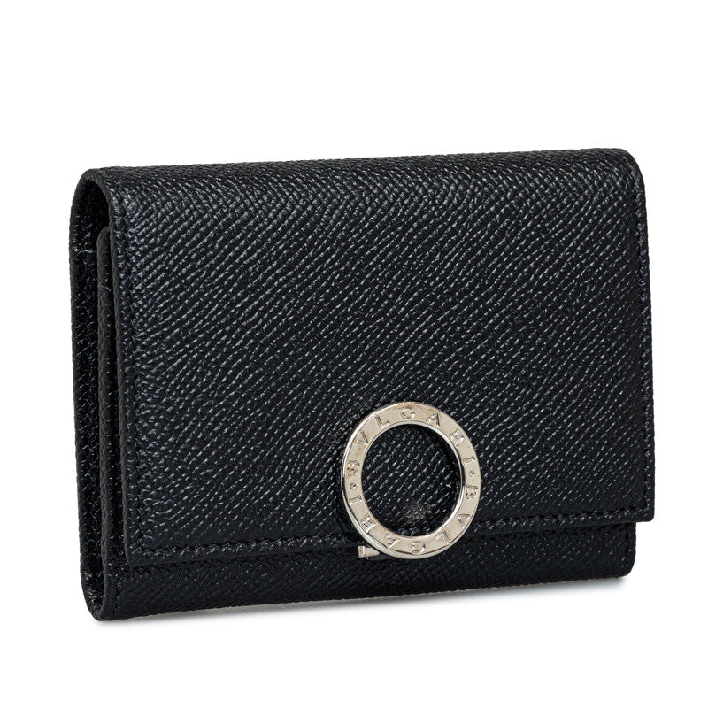 Bvlgari Leather Coin and Card Case Black in Great Condition